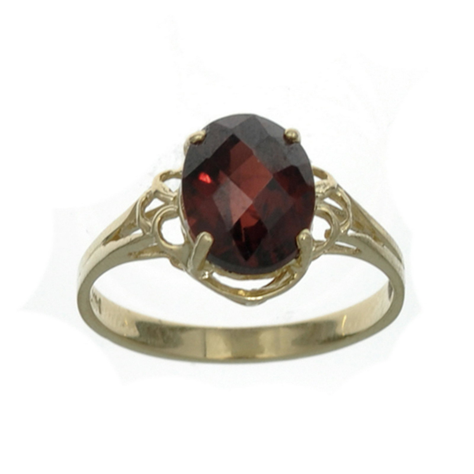 APP: 0.6k Fine Jewelry 14 KT Gold, 3.21CT Oval Cut Red: Gov. File: H-22708 Fine Jewelry 14 kt Gold, 3.21CT Oval Cut Red Almandite Garnet Ring Retail Replacement Value: $0.6K Asset Type: Ring Shipping: $19.95
