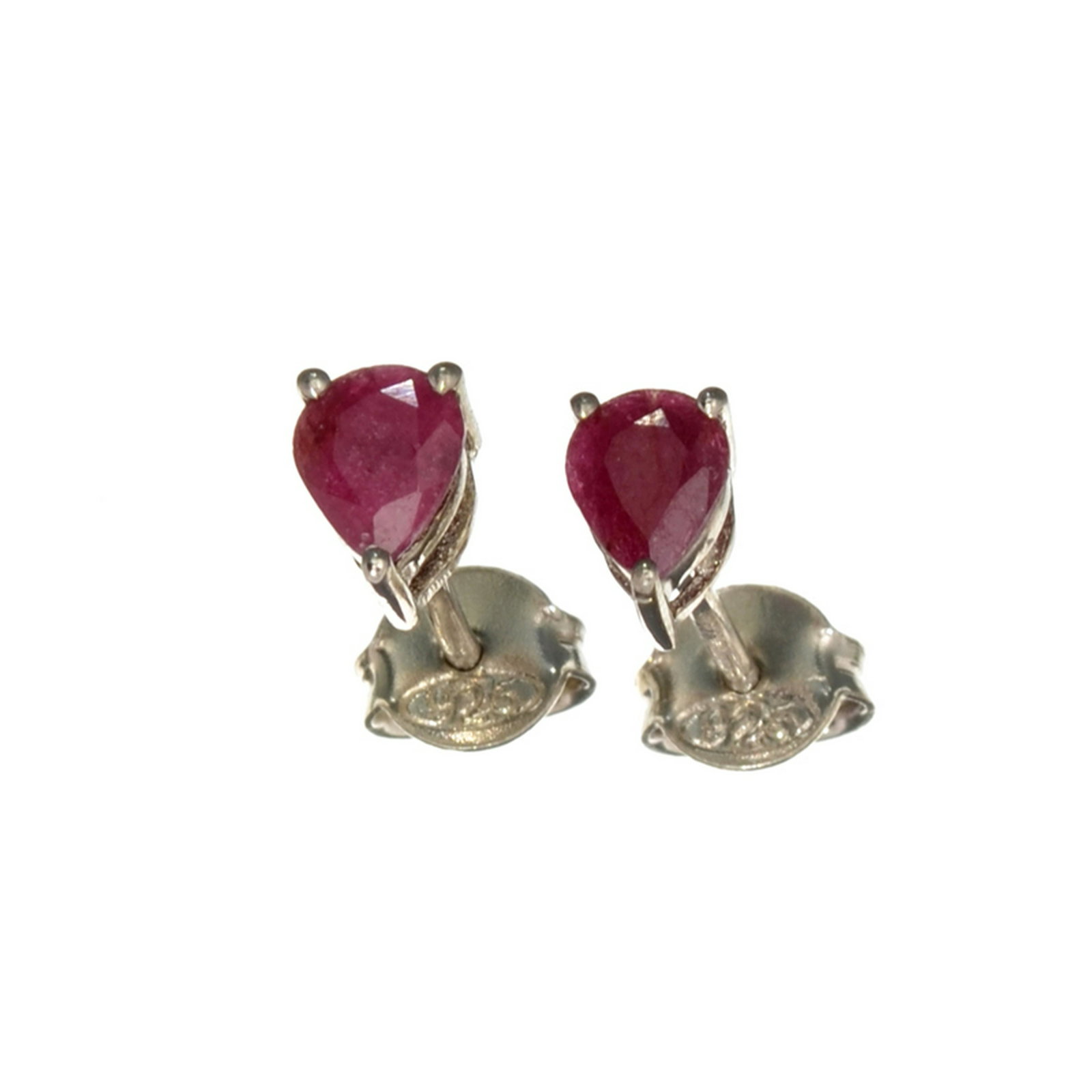 APP: 0.2k Fine Jewelry 0.90CT Pear Cut Ruby And: Gov. File: H-20920 Fine Jewelry 0.90CT Pear Cut Ruby And Sterling Silver Earrings Retail Replacement Value: $0.2K Asset Type: Earrings Shipping: $19.95