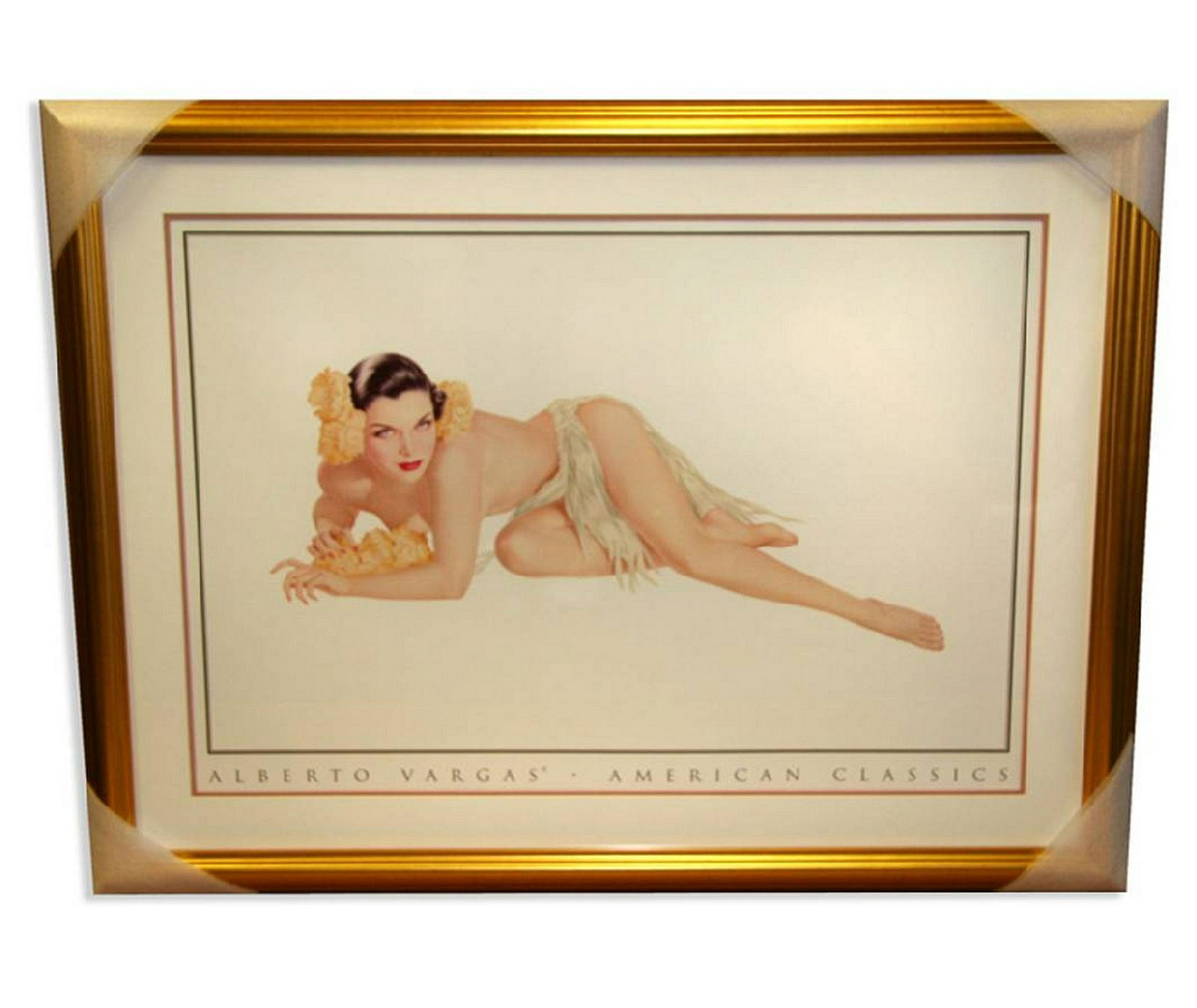Alberto Vargas (Hawaii Girl) Exquisitely Museum Framed: Gov. File: M-09117 Alberto Vargas (Hawaii Girl) Exquisitely Museum Framed & Matted Print Asset Type: PrintShipping: $24.95. Item may be pick up only, or require additional shipping charges due to weig