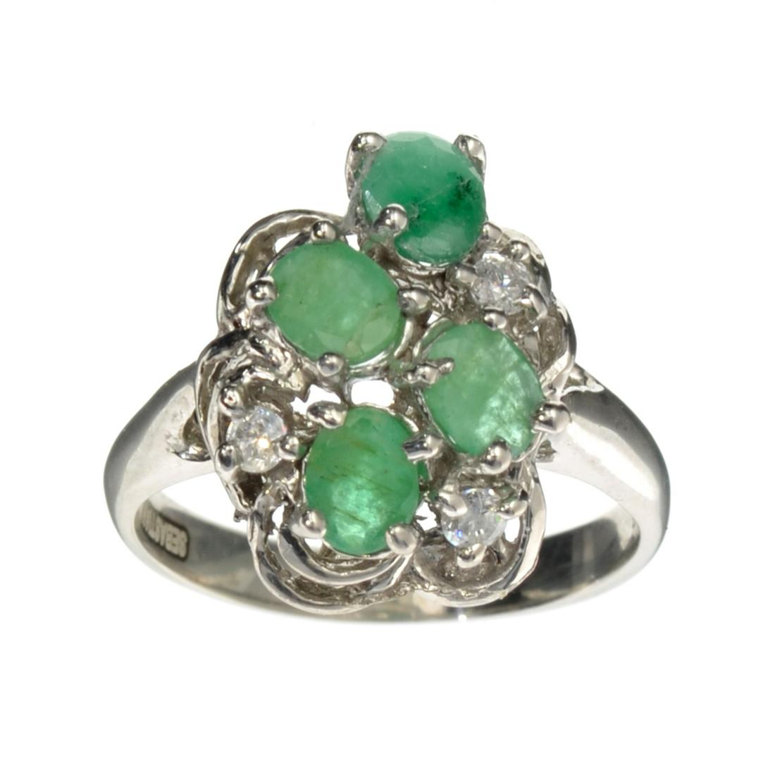 APP: 0.6k Fine Jewelry Designer Sebastian, 1.35CT: Gov. File: H-32028 Fine Jewelry Designer Sebastian, 1.35CT Emerald And White Topaz Sterling Silver Ring Retail Replacement Value: $0.6K Asset Type: Ring Shipping: $19.95