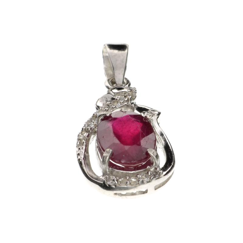 APP: 0.9k Fine Jewelry 2.75CT Ruby And Topaz Sterling: Gov. File: H-05341 Fine Jewelry 2.75CT Ruby And Topaz Sterling Silver Pendant Retail Replacement Value: $0.9K Asset Type: Pendant Shipping: $19.95