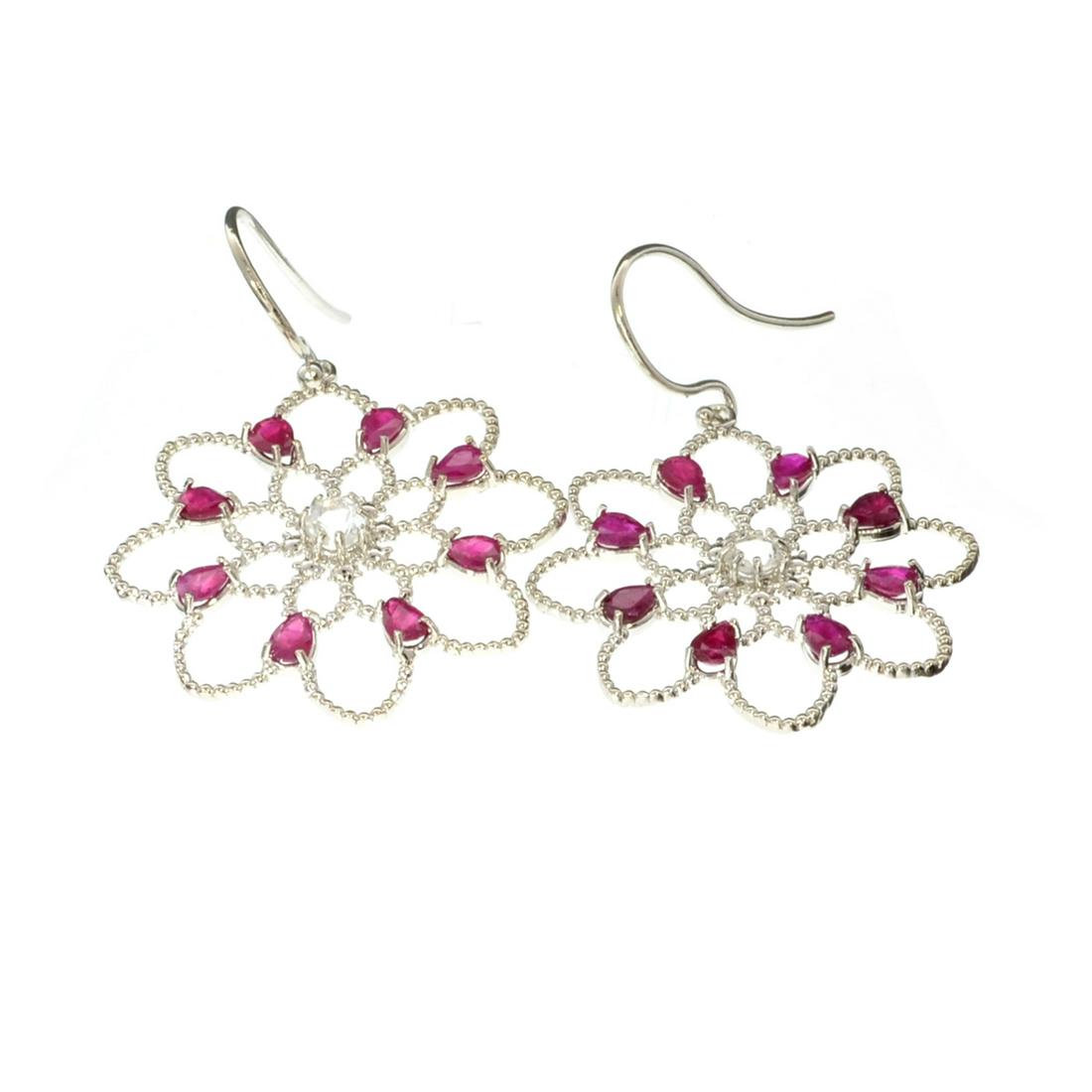 APP: 1.3k Fine Jewelry 4.44CT Red Ruby And White: Gov. File: H-22654 Fine Jewelry 4.44CT Red Ruby And White Sapphire Sterling Silver Earrings Retail Replacement Value: $1.3K Asset Type: Earrings Shipping: $19.95