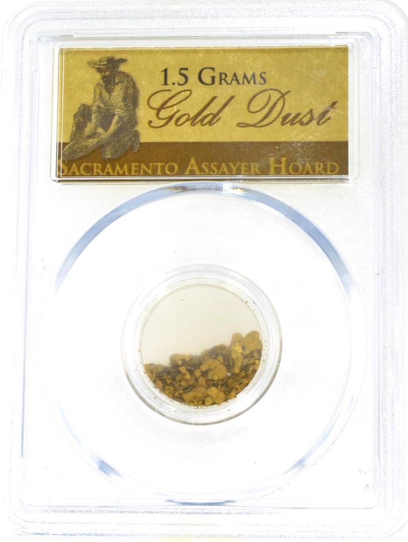 PCGS Sacramento Assayer Hoad 1.5 Grams Gold Dust