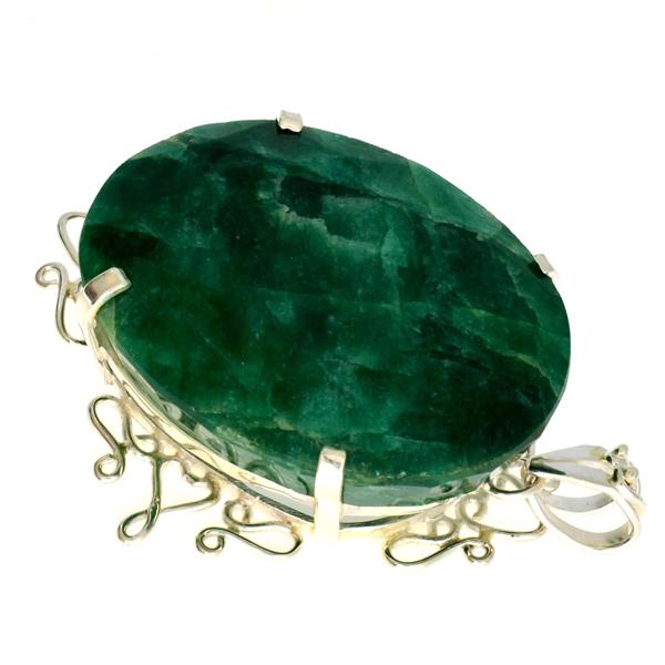 APP: 11.6k Fine Jewelry Designer Sebastian 343.30CT: Gov. File: K-02015 Fine Jewelry Designer Sebastian 343.30CT Oval Cut Green Beryl and Sterling Silver Pendant Retail Replacement Value:$11.5K Asset Type: Pendant Shipping: $19.95