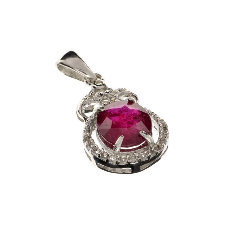 APP: 3k Fine Jewelry 2.74CT Ruby And Topaz Sterling: Gov. File: H-01631 Fine Jewelry 2.74CT Ruby And Topaz Sterling Silver Pendant Retail Replacement Value: $3.0K Asset Type: Pendant Shipping: $19.95