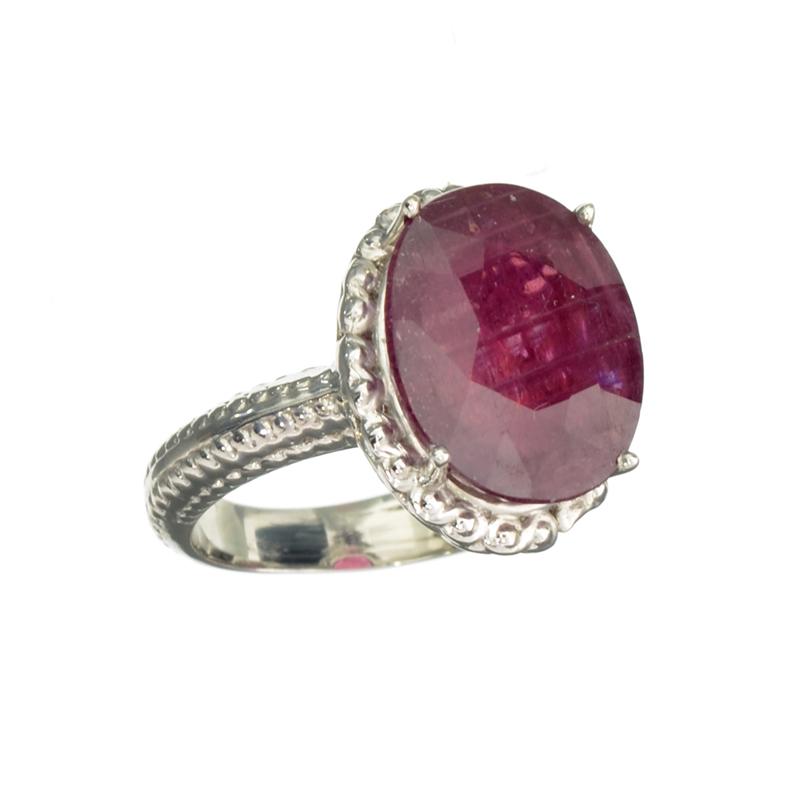 Fine Jewelry Designer Sebastian 10.28CT Oval Cut Ruby: Gov. File: K-07725 Fine Jewelry Designer Sebastian 10.28CT Oval Cut Ruby And Platinum Over Sterling Silver Ring Retail Replacement Value:$3.3K Asset Type: Ring Shipping: $19.95