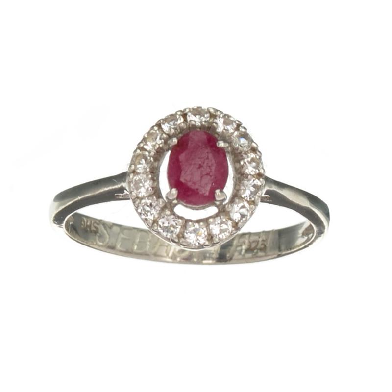 APP: 1.2k Fine Jewelry 0.50CT Ruby And Colorless Topaz: Gov. File: H-09621 Fine Jewelry 0.50CT Ruby And Colorless Topaz Platinum Over Sterling Silver Ring Retail Replacement Value: $1.2K Asset Type: Ring Shipping: $19.95