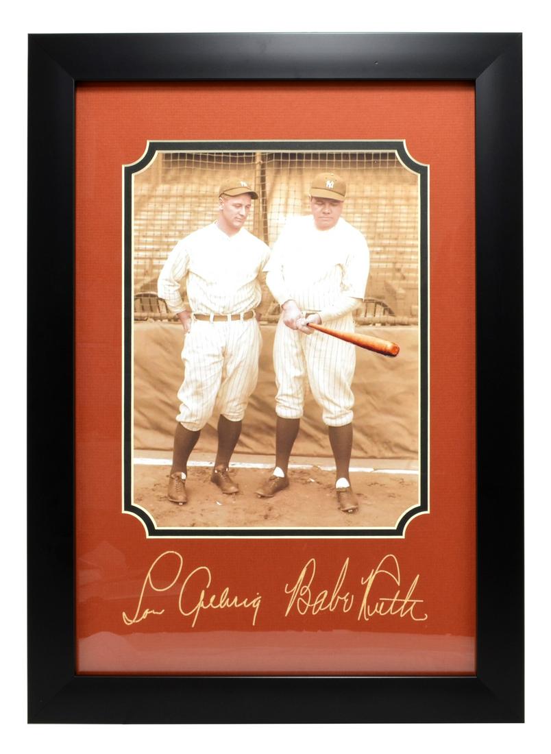 Rare Plate Signed Babe Ruth And Lou Gehrig Photo Great: Gov. File: M-11803 Rare Plate Signed Babe Ruth And Lou Gehrig Photo Great Memorabilia Asset Type: Sport Shipping: $24.95. Item may be pick up only, or require additional shipping charges due to weight