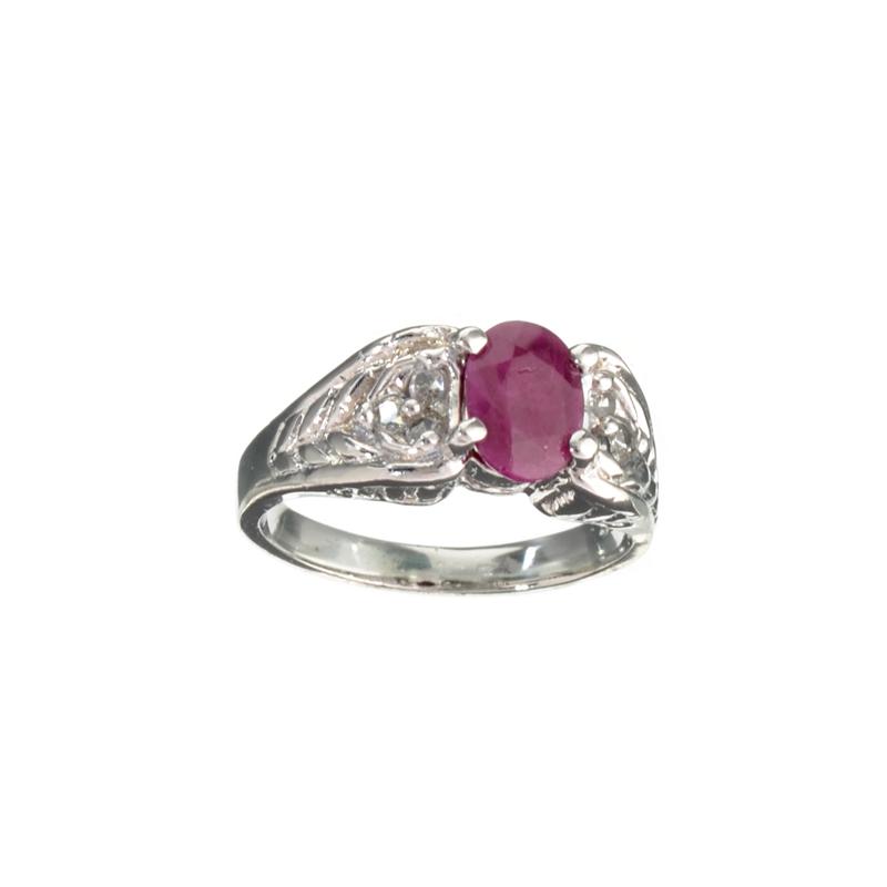 APP: 1.1k 1.40CT Ruby And Topaz Platinum Over Sterling: Gov. File: 94914 1.40CT Ruby And Topaz Platinum Over Sterling Silver Ring Retail Replacement Value: $1.1K Asset Type: Ring Shipping: $19.95