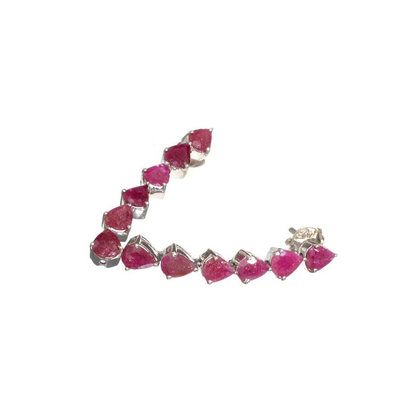 APP: 1k Fine Jewelry 5.14CT Pear Cut Ruby And Sterling: Gov. File: H-20912 Fine Jewelry 5.14CT Pear Cut Ruby And Sterling Silver Dangle Earrings Retail Replacement Value: $1.0K Asset Type: Earrings Shipping: $19.95