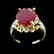 2339: APP: $45.6k 14 kt. Gold, 7.70CT Ruby and 0.02CT D
