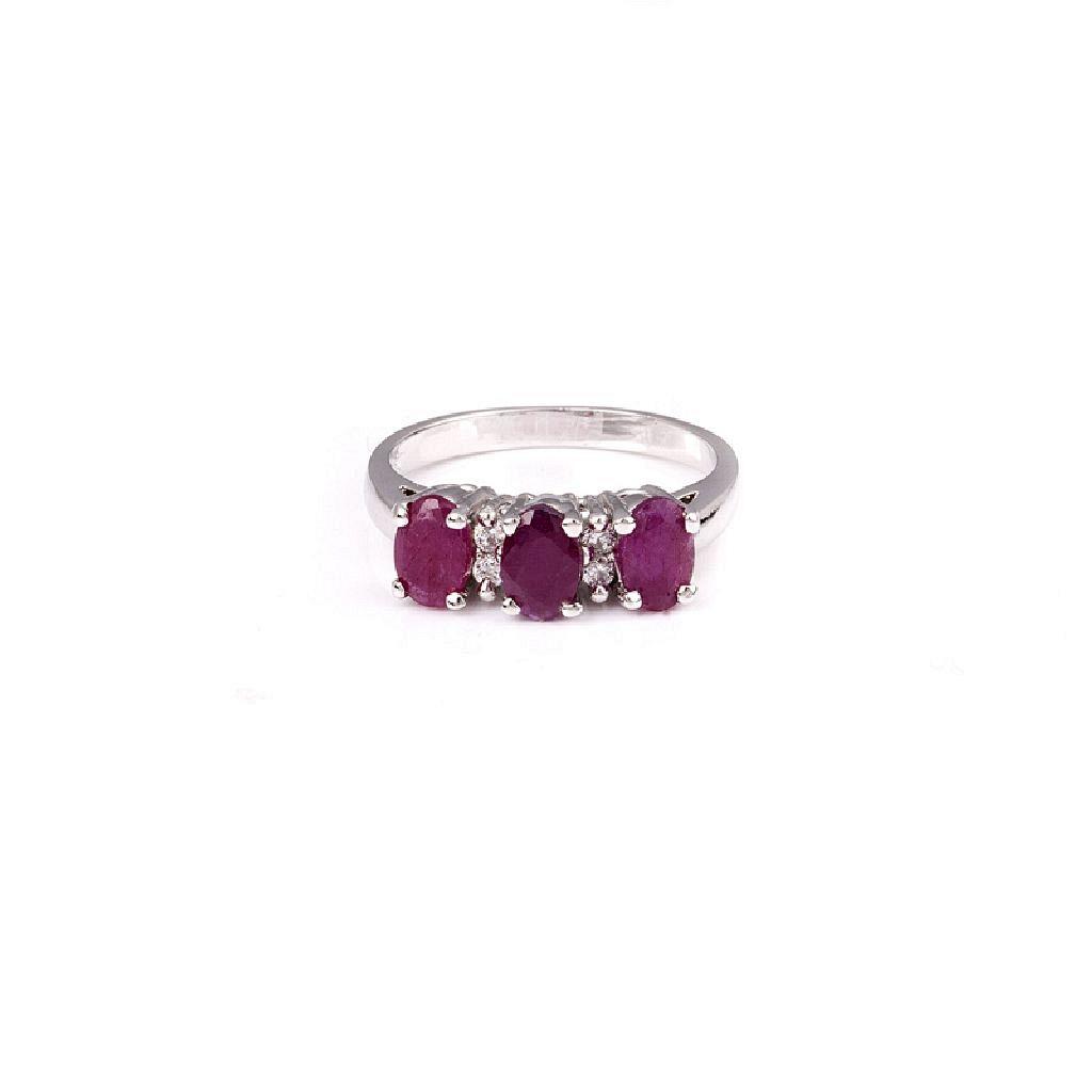 APP: 1.5k 2.19CT Ruby And Topaz Platinum Over Sterling: Gov. File: 94747 2.19CT Ruby And Topaz Platinum Over Sterling Silver Ring Retail Replacement Value: $1.5K Asset Type: Ring Shipping: $19.95