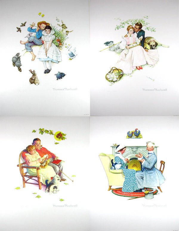 NORMAN ROCKWELL The Four Ages Of Love Print, Coll
