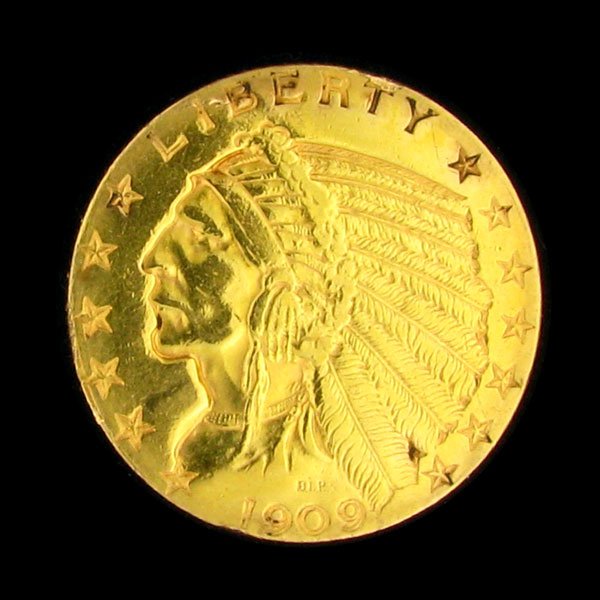 1909-D $5 US Indian Head Type Gold Coin - Potenti