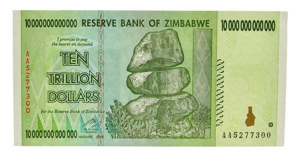 10 Trillion Dollar Zimbabwe Note: Gov. File: C-47989 10 Trillion Dollar Zimbabwe Note Asset Type: Paper Money Shipping: $9.95