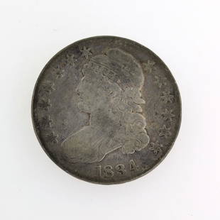 1834 Capped Bust Half Dollar Coin: Gov. File: C-49409 1834 Capped Bust Half Dollar Coin Asset Type: Half Dollar Coin Shipping: $9.95