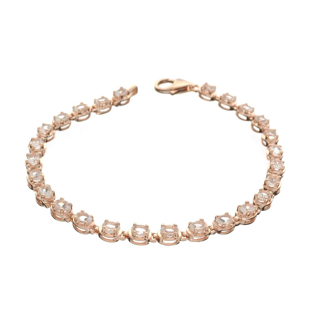 APP: 2.1k Fine Jewelry 3.40CT Oval Cut Morganite And: Gov. File: H-39949 Fine Jewelry 3.40CT Oval Cut Morganite And Sterling Silver Rose Gold Plated Bracelet Retail Replacement Value: $2.1K Asset Type: Bracelet Shipping: $19.95