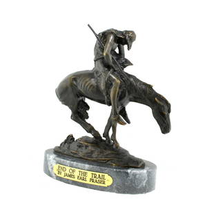 End Of The Trail- By James Earl Fraser- Bronze Reissue: Gov. File: T-16102 End Of The Trail- By James Earl Fraser- Bronze Reissue Asset Type: Museum Quality Bronze Shipping: $29.95