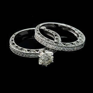 APP: 18.1k *Fine Jewelry 14KT White Gold, 1.90CT Round: Gov. File: H-46831 *Fine Jewelry 14KT White Gold, 1.90CT Round Brilliant Cut Diamond Engagement Ring (VGN A-57) (Vault V) Retail Replacement Value: $18.1K Asset Type: Ring Shipping: $19.95