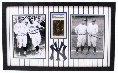 Rare Ruth / Gehrig 23kt. Gold Anniversary Baseball Card: Gov. File: M-16085 Rare Ruth / Gehrig 23kt. Gold Anniversary Baseball Card Graded Gem â€“ MT 10 â€“ Great Investment -PNR- Asset Type: Collectables Shipping: $24.95. Item may be pick up