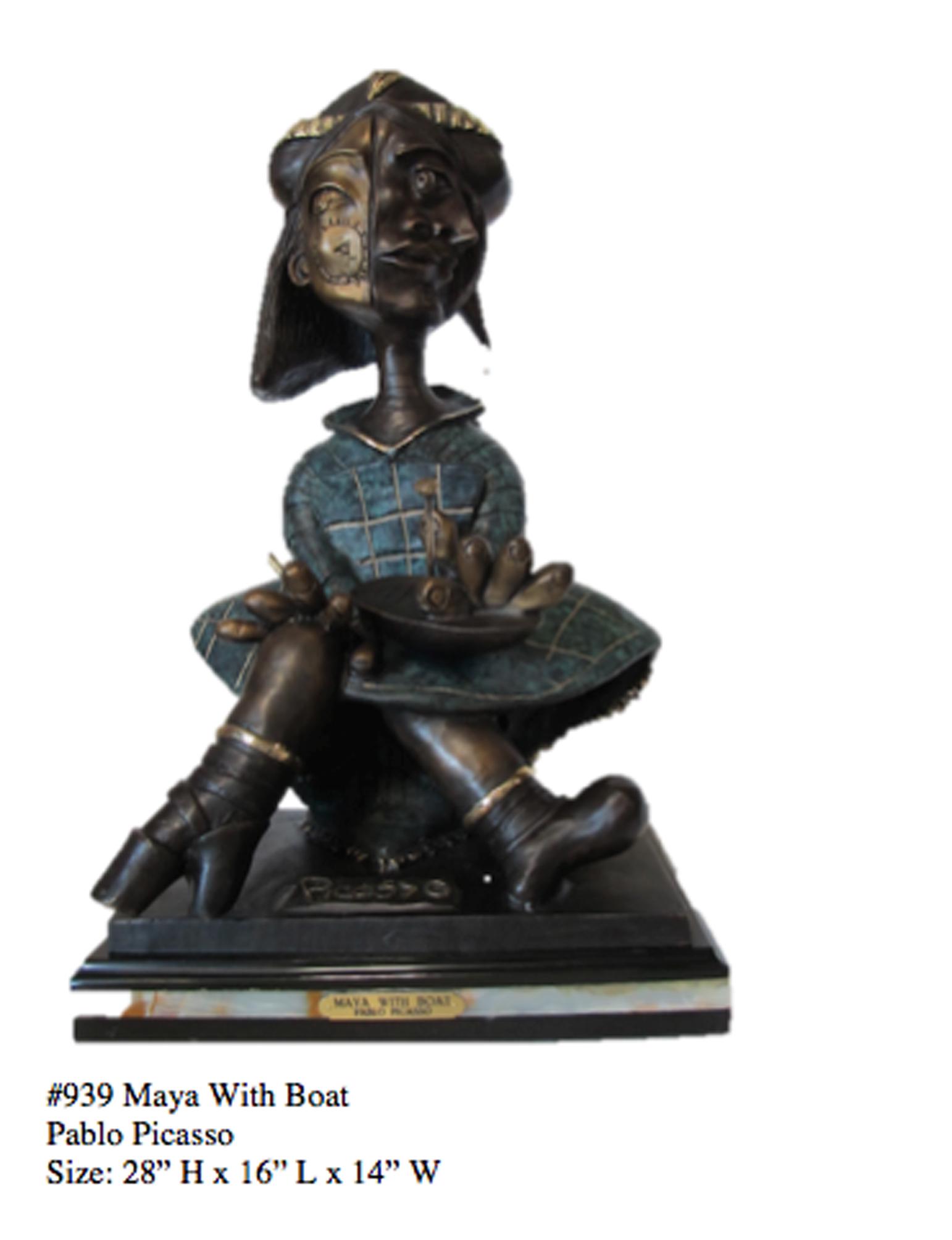 *Rare Limited Edition Numbered Bronze Picasso ''''Maya: Gov. File: M-15406 *Rare Limited Edition Numbered Bronze Picasso ''''Maya with Boat'''' 28'''' H x 16'''' L x 14'''' W -Great Investment- Asset Type: Collectable Shipping: $24.95. Item may be pick up 