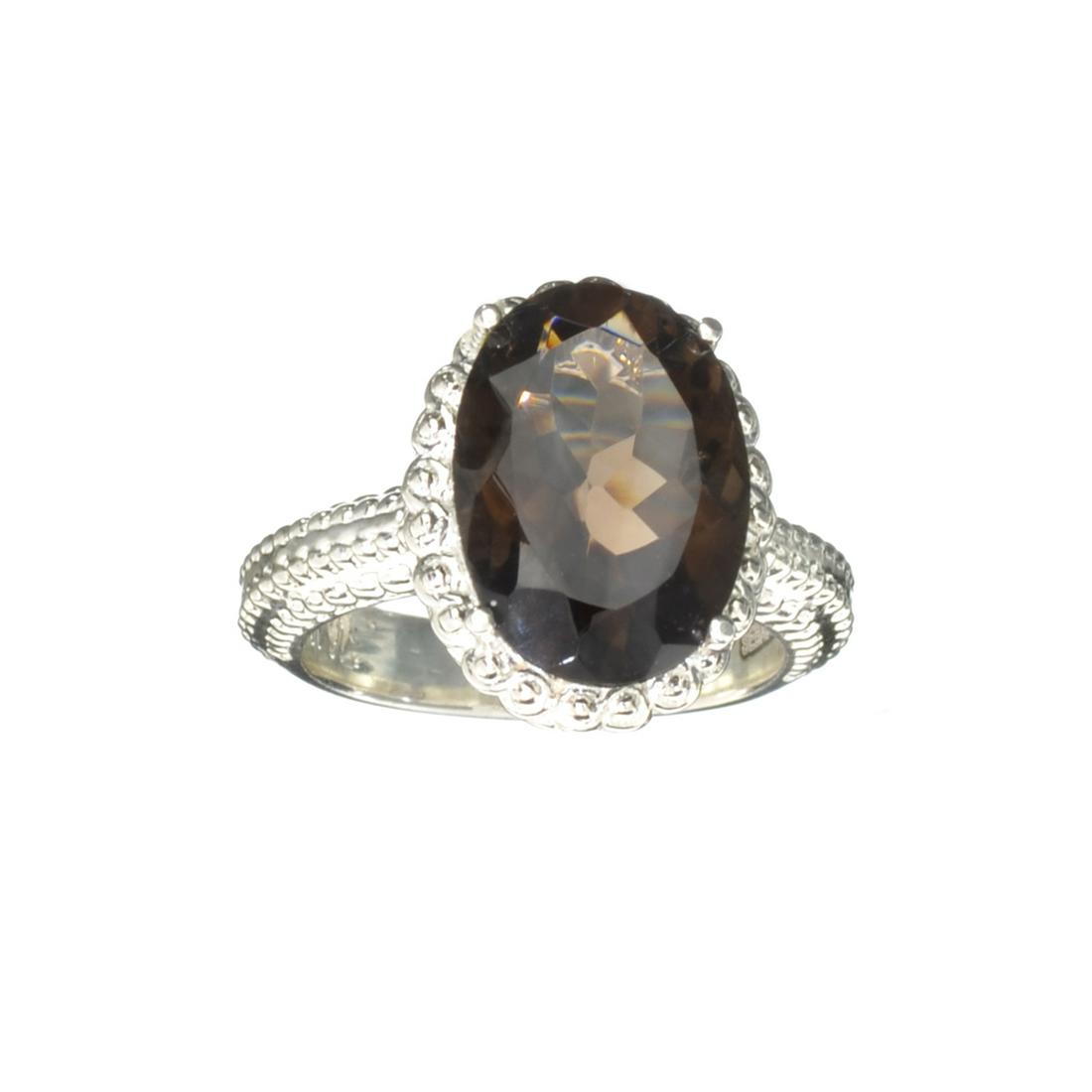 APP: 0.6k Fine Jewelry Designer Sebastian, 5.00CT Oval: Gov. File: H-29653 Fine Jewelry Designer Sebastian, 5.00CT Oval Cut Smoky Quartz And Sterling Silver Ring Retail Replacement Value: $0.6K Asset Type: Ring Shipping: $19.95