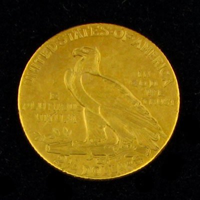 1908 $2.5 US Indian Type Gold Coin - Potential Inv - 2