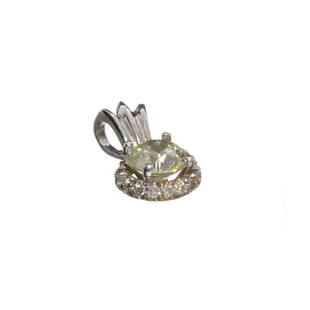 APP: 7.5k Fine Jewelry 14 kt. White Gold, 1.20CT Round: Gov. File: 94691 Fine Jewelry 14 kt. White Gold, 1.20CT Round Cut Diamond Pendant Retail Replacement Value: $7.5K Asset Type: Pendant Shipping: $19.95