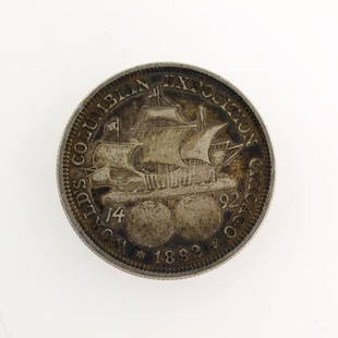 1892 Columbian Commemorative Half Dollar Coin: Gov. File: C-49273 1892 Columbian Commemorative Half Dollar Coin Asset Type: Half Dollar Coin Shipping: $9.95