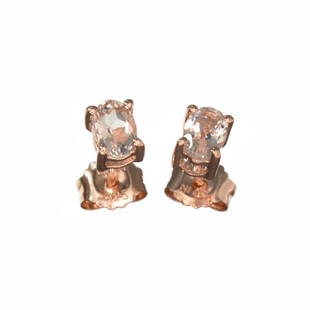 APP: 0.6k Fine Jewelry 0.90CT Oval Cut Morganite Over: Gov. File: H-17653 Fine Jewelry 0.90CT Oval Cut Morganite Over Rose Gold Sterling Silver Earrings Retail Replacement Value: $0.6K Asset Type: Earrings Shipping: $19.95