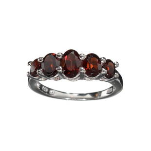 APP: 0.2k Fine Jewelry 1.80CT Alamandite Garnet And: Gov. File: H-23528 Fine Jewelry 1.80CT Alamandite Garnet And Sterling Silver Ring Retail Replacement Value: $0.2K Asset Type: Ring Shipping: $19.95