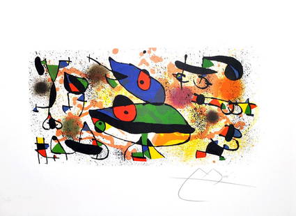 JOAN MIRO (After) Sculpture II Lithograph, 172 of 500: Gov. File: P-08195 Joan Miro JOAN MIRO: (After) Sculpture II Lithograph 30 inches x 22 inches (Unframed) Shipping: $24.95
