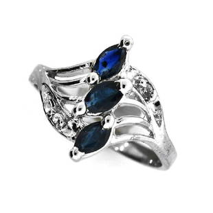 Fine Jewelry Designer Sebastian 0.75CT Blue Sapphire: Gov. File: K-05398 Fine Jewelry Designer Sebastian 0.75CT Blue Sapphire And Topaz Platinum Over Sterling Silver Ring Retail Replacement Value:$0.7K Asset Type: Ring Shipping: $19.95