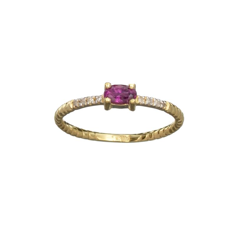 APP: 0.6k Fine Jewelry 14 KT Gold, 0.29CT Red Ruby And: Gov. File: H-26680 Fine Jewelry 14 kt Gold, 0.29CT Red Ruby And Diamond Ring Retail Replacement Value: $0.6K Asset Type: Ring Shipping: $19.95