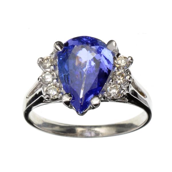 APP: 4.7k 14 kt. White Gold, 1.74CT Pear Cut Tanzanite: Gov. File: 95336 14 kt. White Gold, 1.74CT Pear Cut Tanzanite And 0.23CT Diamond Ring Retail Replacement Value: $4.7K Asset Type: Ring Shipping: $19.95