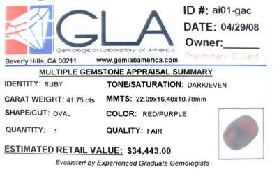 APP: $34.4k 41.75CT Ruby Gemstone - Precious Gem - 2
