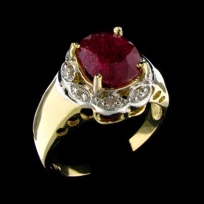 APP: 5.6k 14 kt. Gold, 2.46CT Ruby and Diamond Ring