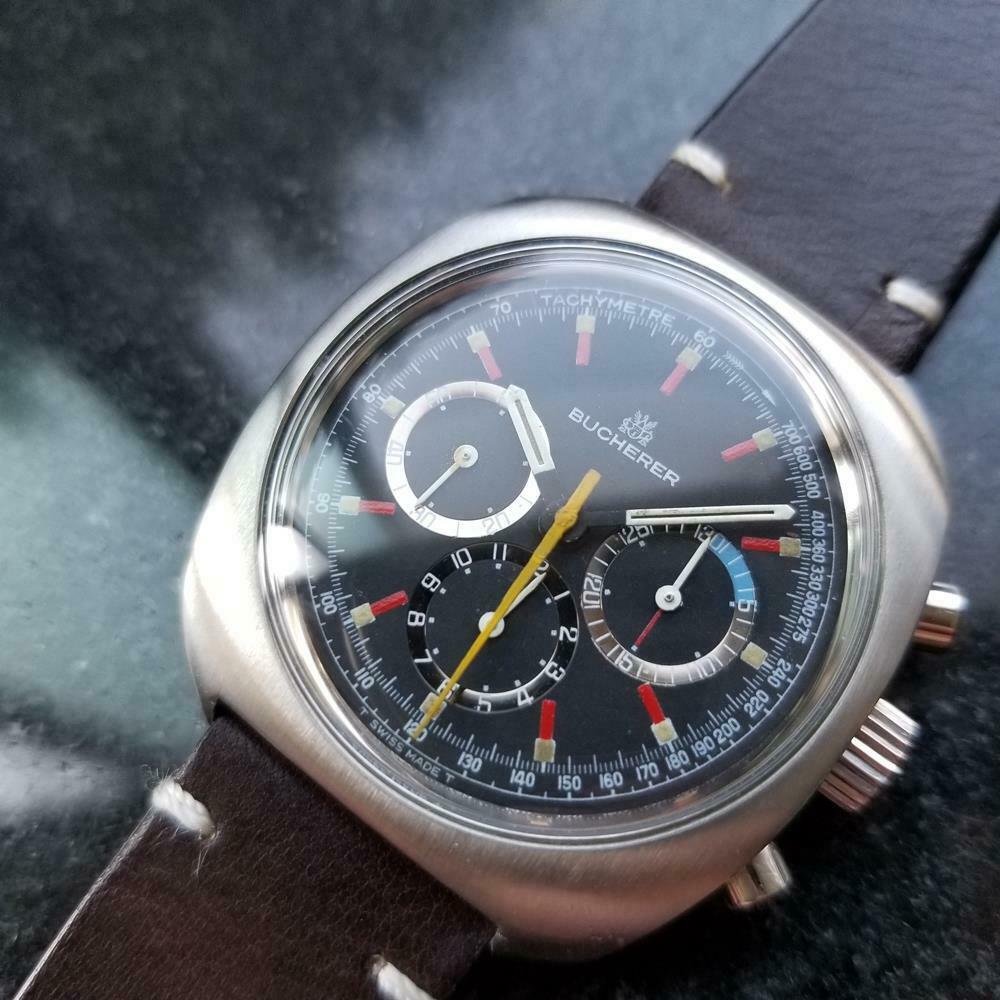 *BUCHERER Men's Manual-Wind Chronograph 1970s Swiss: Gov. File: H-58941 *BUCHERER Men's Manual-Wind Chronograph 1970s Swiss Vintage Watch Asset Type: Watch Shipping: $19.95