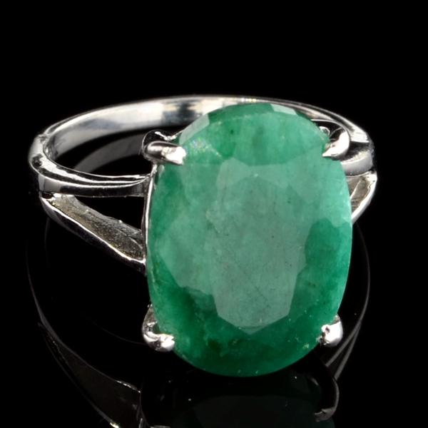 Fine Jewelry Designer Sebastian 9.10CT Oval Cut Green: Gov. File: K-02538 Fine Jewelry Designer Sebastian 9.10CT Oval Cut Green Beryl Emerald and Sterling Silver Ring Retail Replacement Value:$0.5K Asset Type: Ring Shipping: $19.95