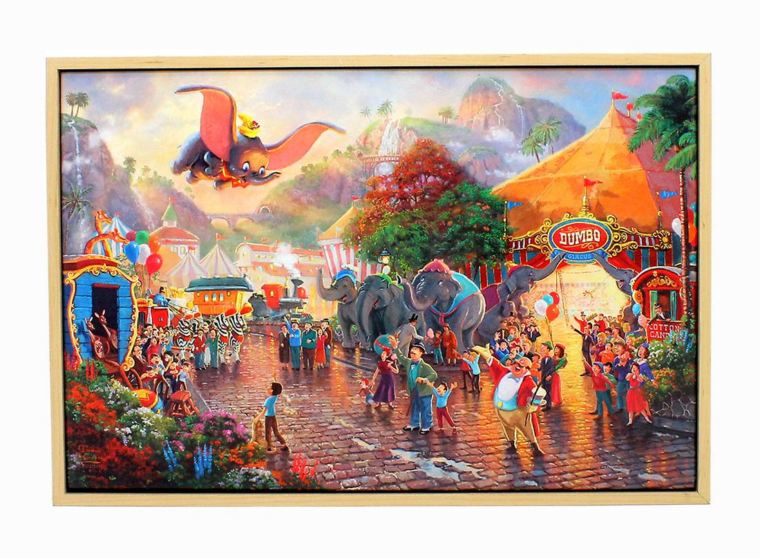 Beautiful Thomas Kinkade ''''Dumbo'''' on Canvas -PNR-: Gov. File: M-18048 Beautiful Thomas Kinkade ''''Dumbo'''' on Canvas -PNR- Asset Type: CollectibleShipping: $24.95. Item may be pick up only, or require additional shipping charges due to weight or siz