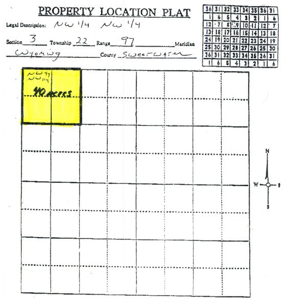 GOV: WY LAND, 40 AC. RANCHETTE, B&A $239/mo - 2