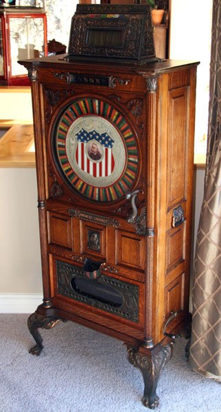 Rare Dewey Oak Slot Machine with Music - Mint Ori