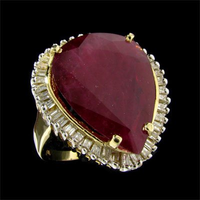 APP: 63.3k 14 kt. Gold, 15.70CT Ruby and Diamond 
