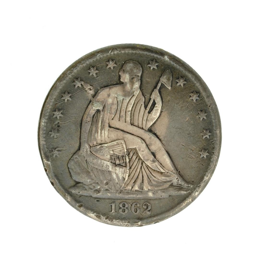 Rare 1862-S Liberty Seated Half Dollar Coin: Gov. File: C-59429 Rare 1862-S Liberty Seated Half Dollar Coin Asset Type: Half Dollar Coin Shipping: $9.95
