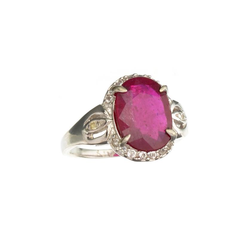 Fine Jewelry Designer Sebastian 4.41CT Ruby And: Gov. File: K-10142 Fine Jewelry Designer Sebastian 4.41CT Ruby And Colorless Topaz Platinum Over Sterling Silver Ring Retail Replacement Value:$2.3K Asset Type: Ring Shipping: $19.95