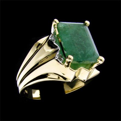 APP: 8.4k 14 kt. Y/W Gold, 4.63CT Emerald and Diam