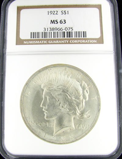 1922 US Peace Silver Dollar Coin - Investment Pote
