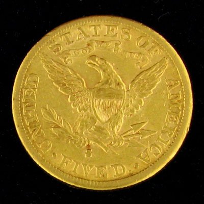 1886-S $5 US Liberty Head Type Gold Coin - Investm - 2