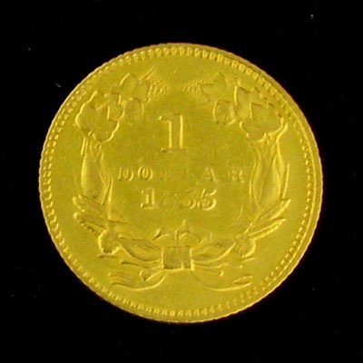 1855 $1 US Indian Head Type Gold Coin - Investment - 2