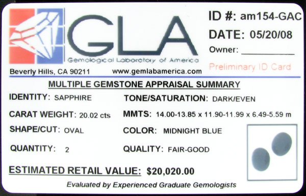 APP: $ 20k 20.02CT Sapphire Parcel - Investment G - 2